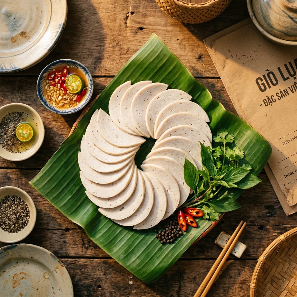Mâm giò chả thơm ngon - Giò Chả Luyến Vũ